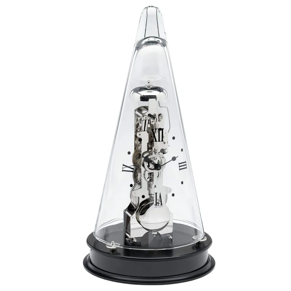 hermle-22995-740791-tischuhr-mechanisch-glaskuppel-schwarz-35-cm image 1