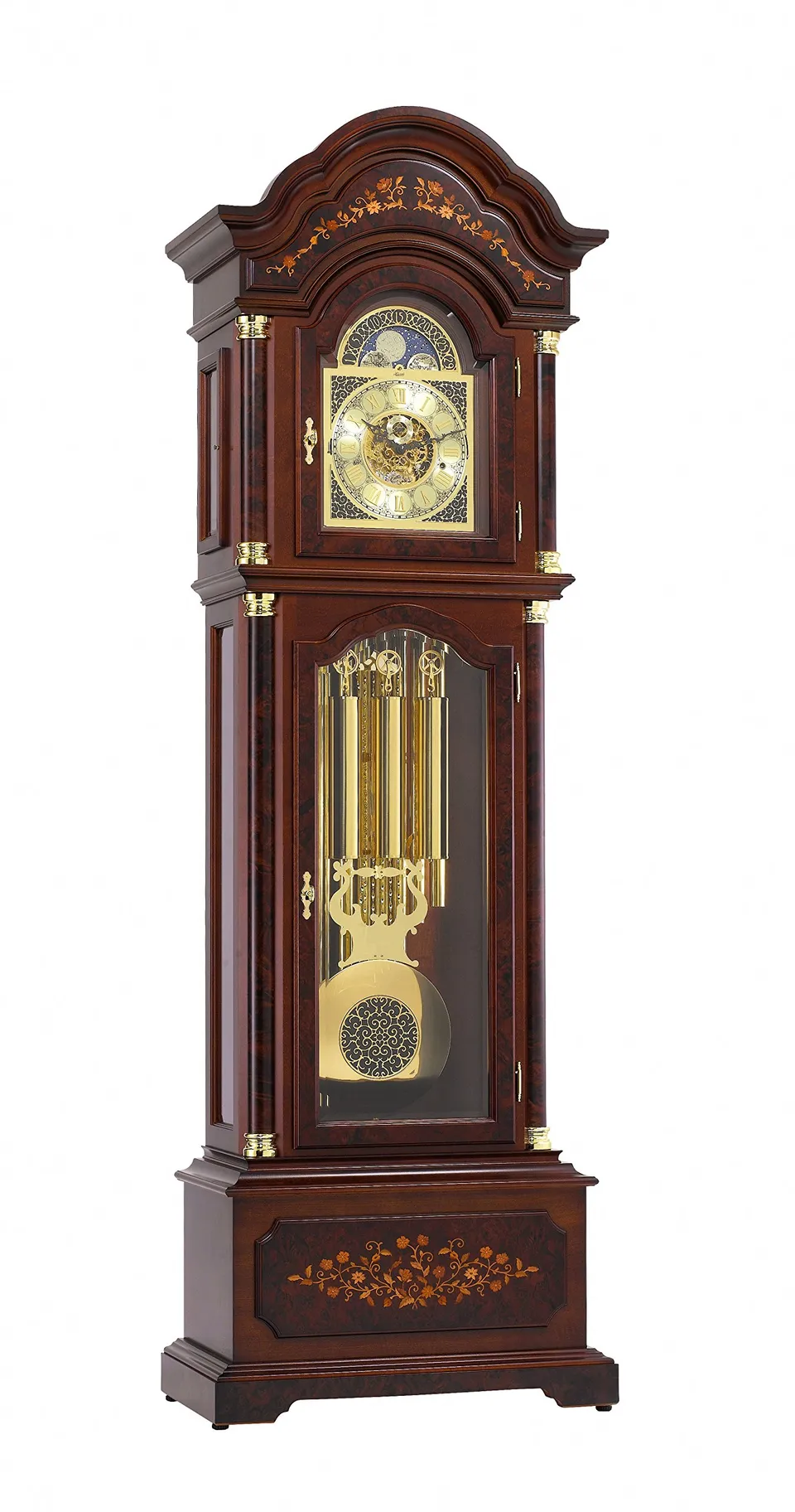 hermle-01210-031171-standuhr-nussbaum-westminster-seilzugwerk image 1
