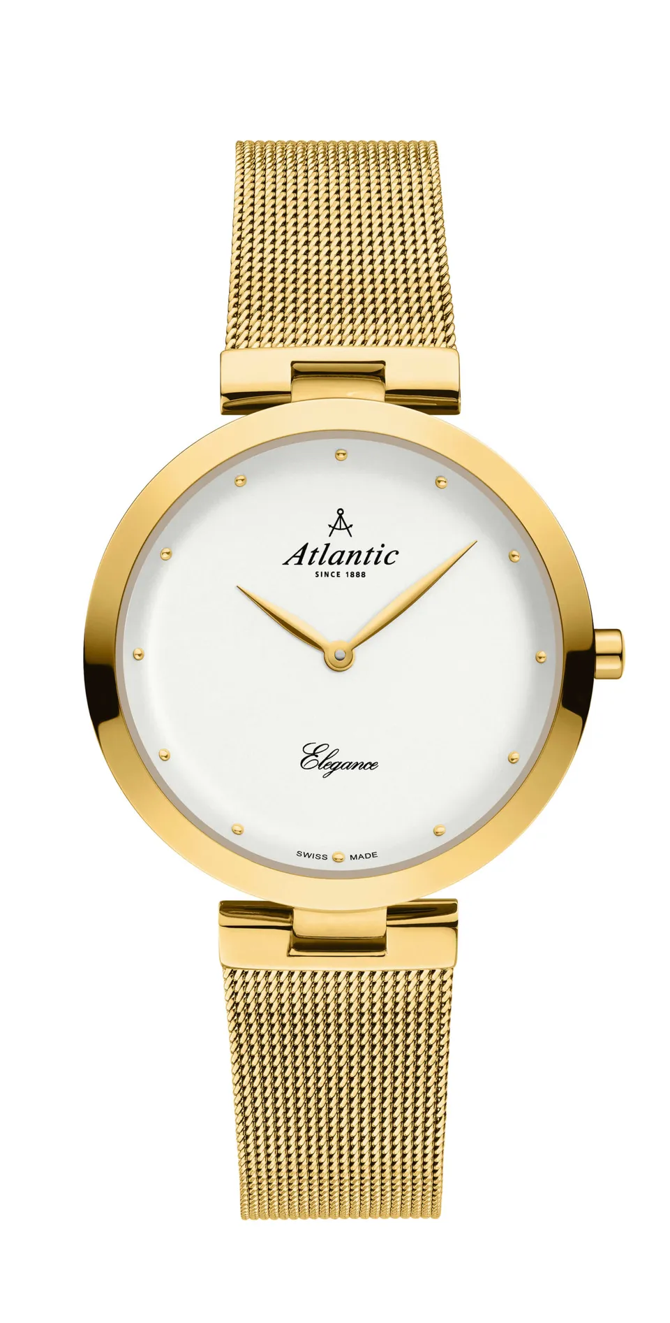 atlantic-watch-elegance-classic-herrenuhr-gelbgold-pvd-silber image 1