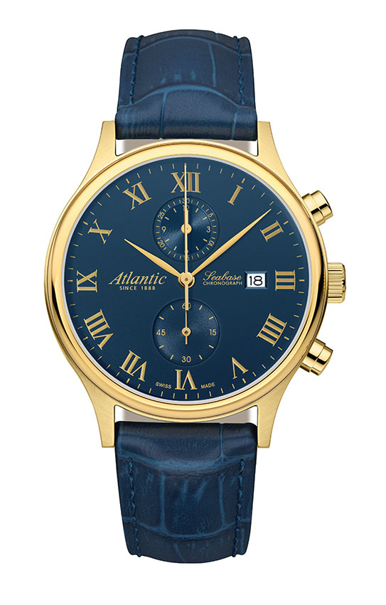 atlantic-watch-seabase-chronograph-herrenuhr-pvd-leder-blau-mit-r-mischen-ziffer image 1