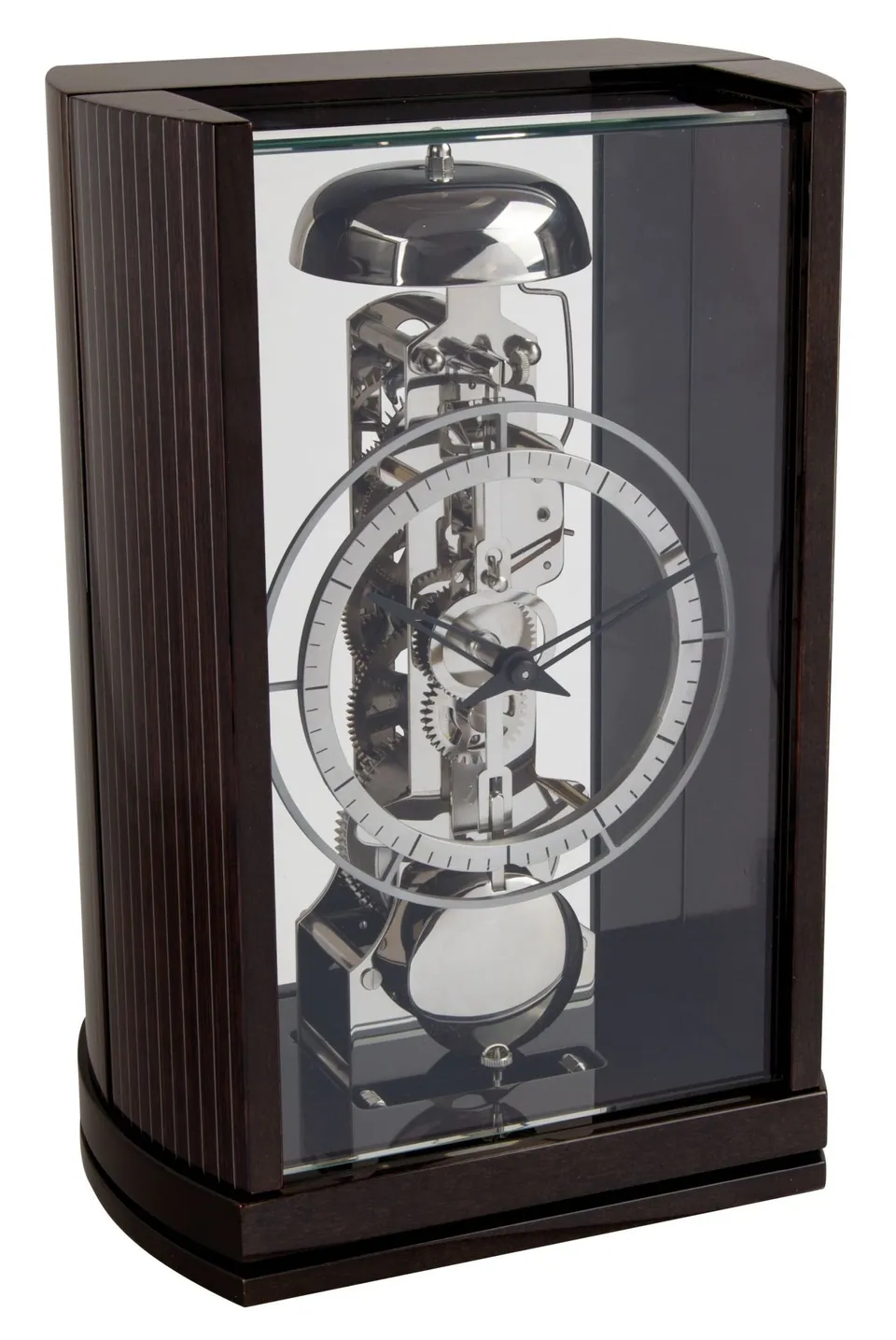 hermle-design-skelett-tischuhr-25-5x16-5x11-cm-nussbaum-14-tage image 1
