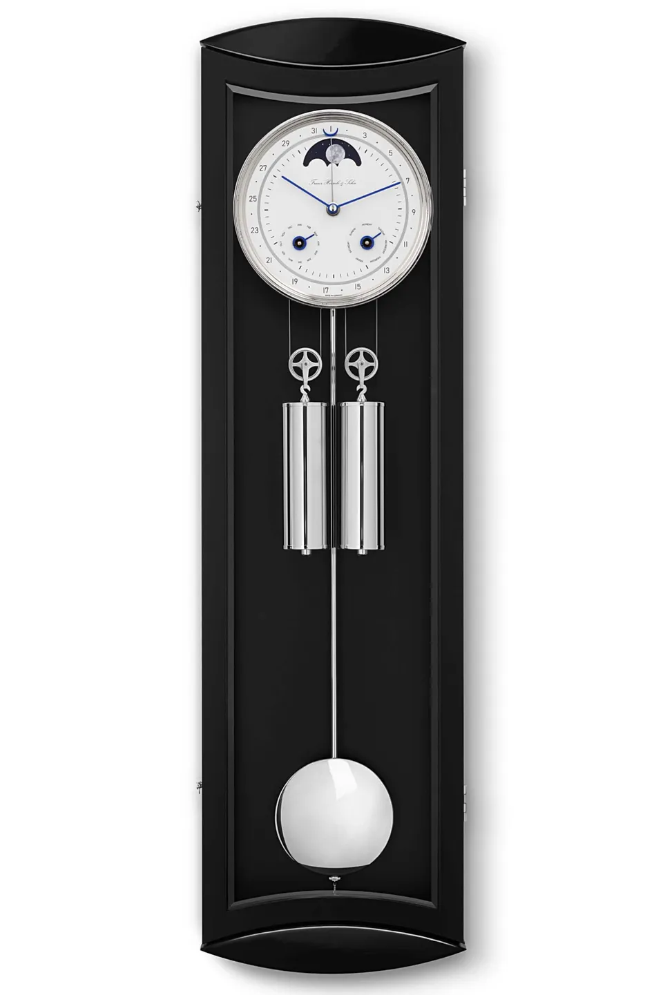 hermle-regulator-mornington-ii-schwarz-seilzug-8-tage-71026-740058 image 1