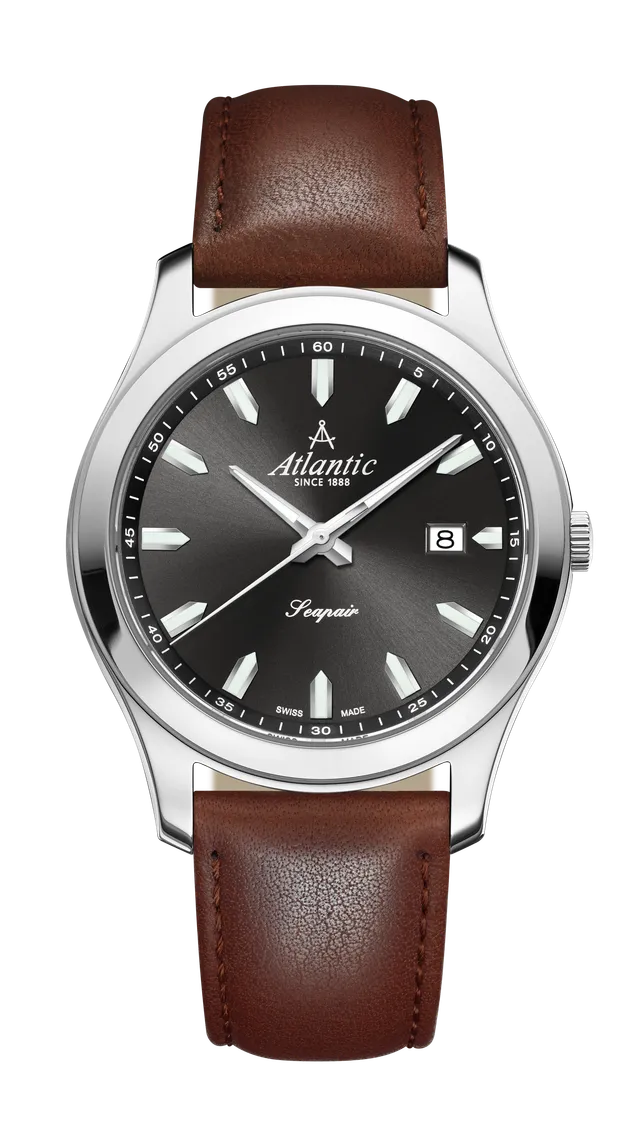 atlantic-watch-seapair-gents-quartz-herrenuhr-midnight-black-stahl-leder image 1
