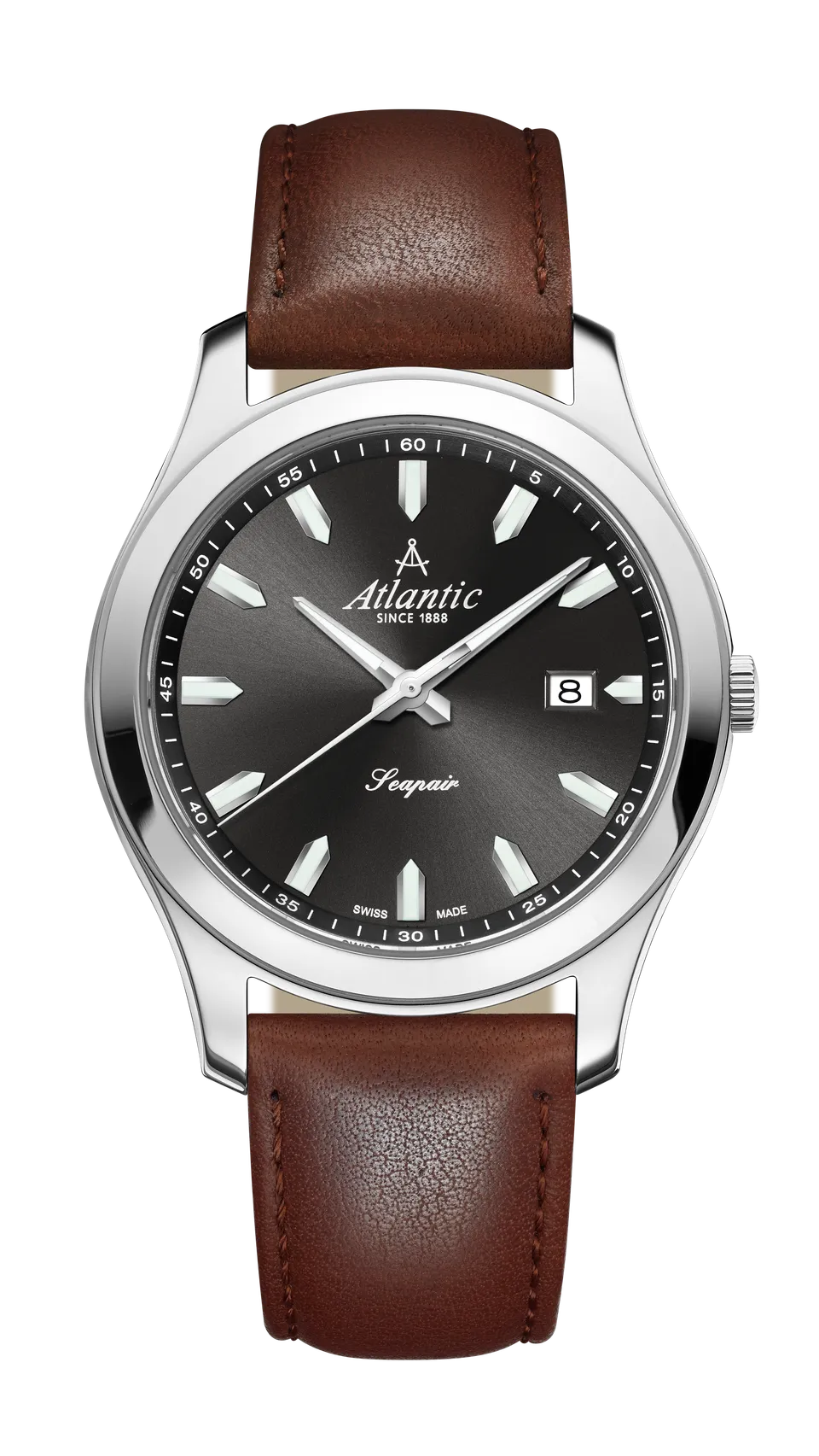 atlantic-watch-seapair-gents-quartz-herrenuhr-midnight-black-stahl-leder image 1