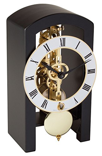 hermle-23015-740721-moderne-tischuhr-schwarz-18-x-19-x-11-cm-mit-14-tage-skelett image 2