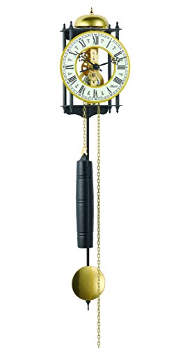 hermle-70731-000711-skelett-pendelwanduhr-schwarz-gold-8-tage image 2