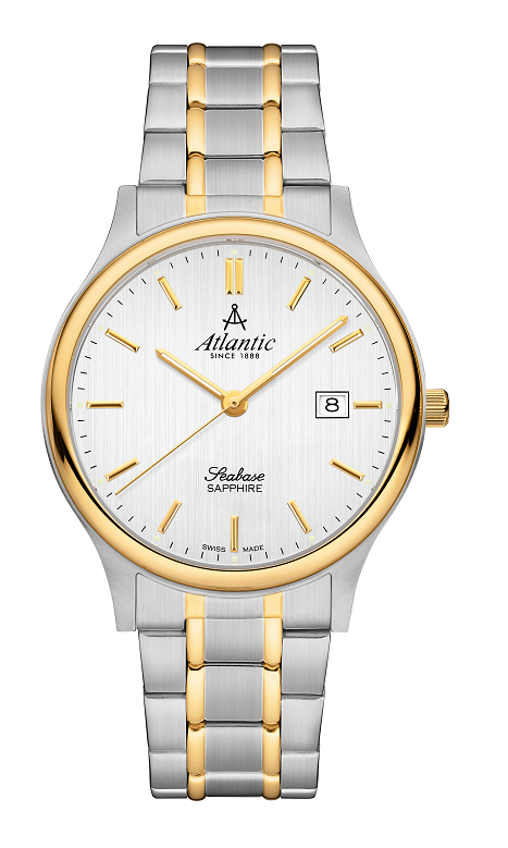 atlantic-watch-seabase-herrenuhr-silber-bicolor image 1