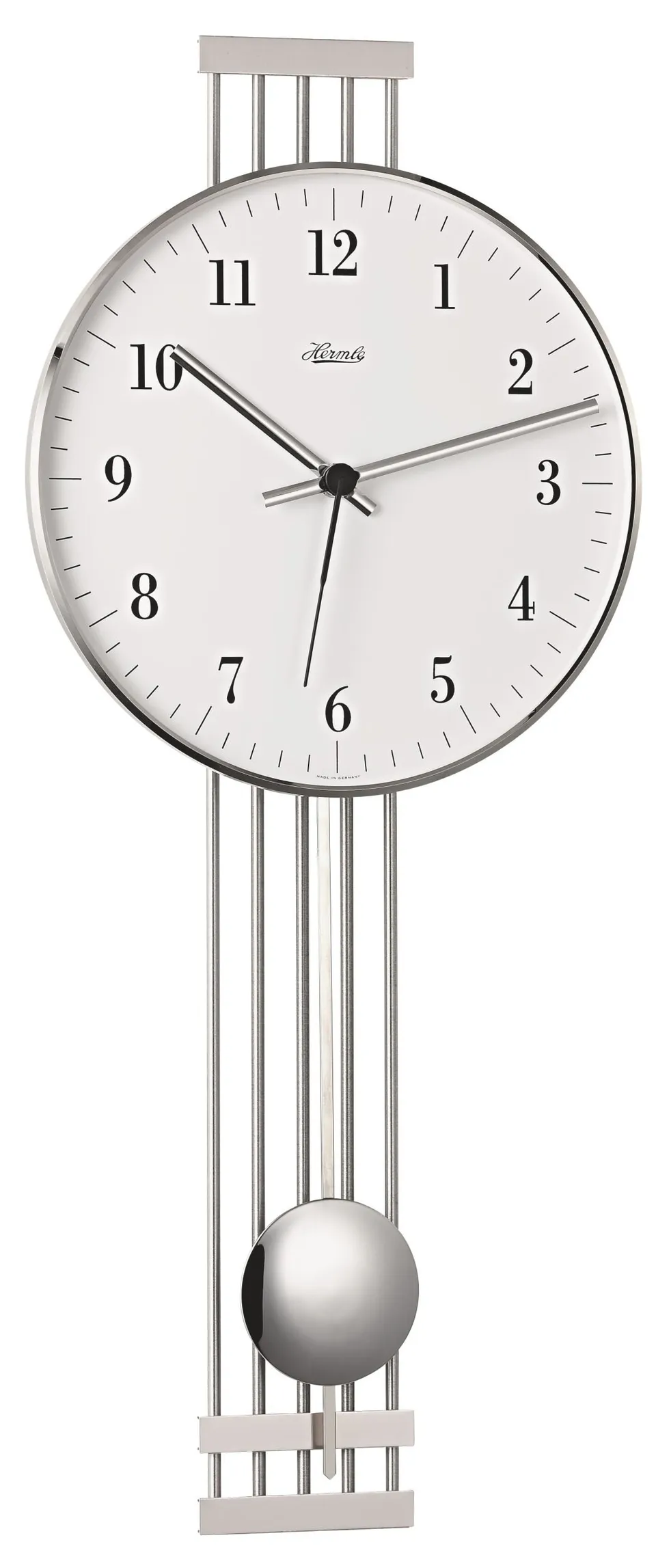 hermle-highbury-ii-70981-000871-funk-pendelwanduhr-chrom image 1