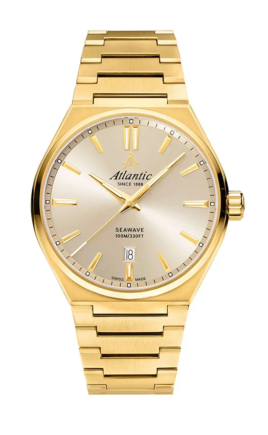 atlantic-watch-seawave-gents-gelbgold-pvd-champagner-herrenuhr-40mm image 1