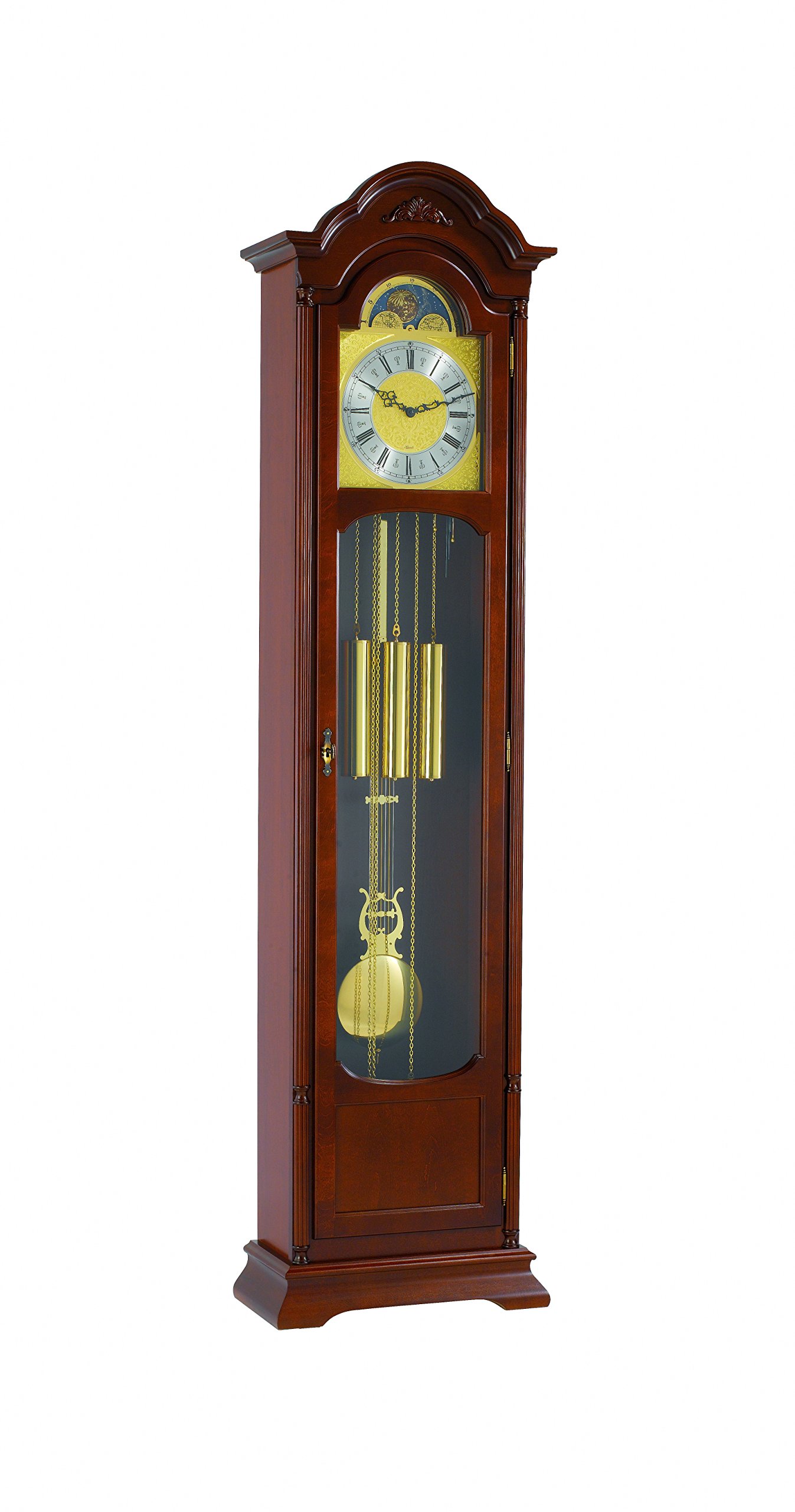 hermle-01231-030451-standuhr-nussbaum-mechanisch-westminster-196-cm image 1
