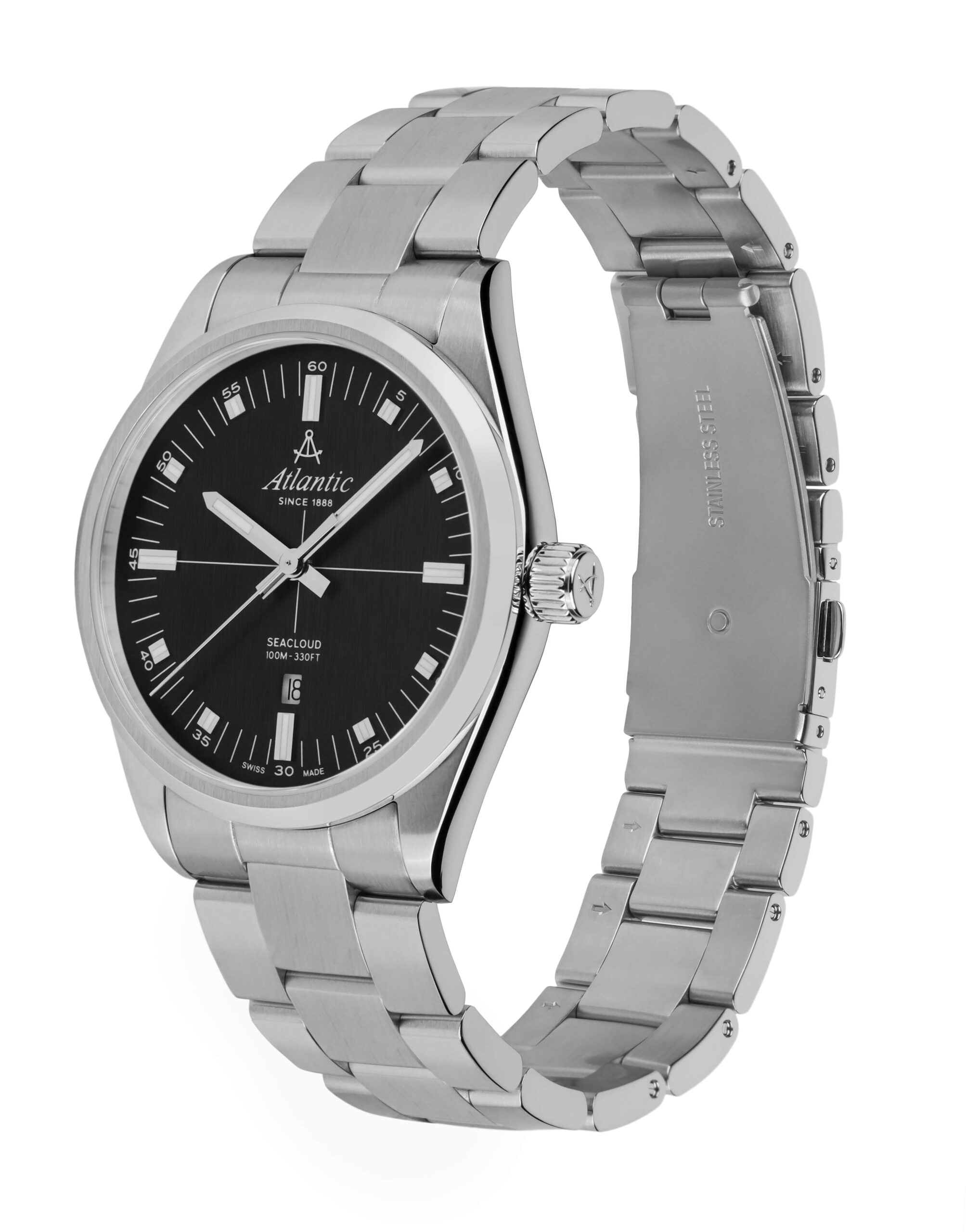 atlantic-watch-seacloud-herrenuhr-schwarz-metallband-saphirglas image 3
