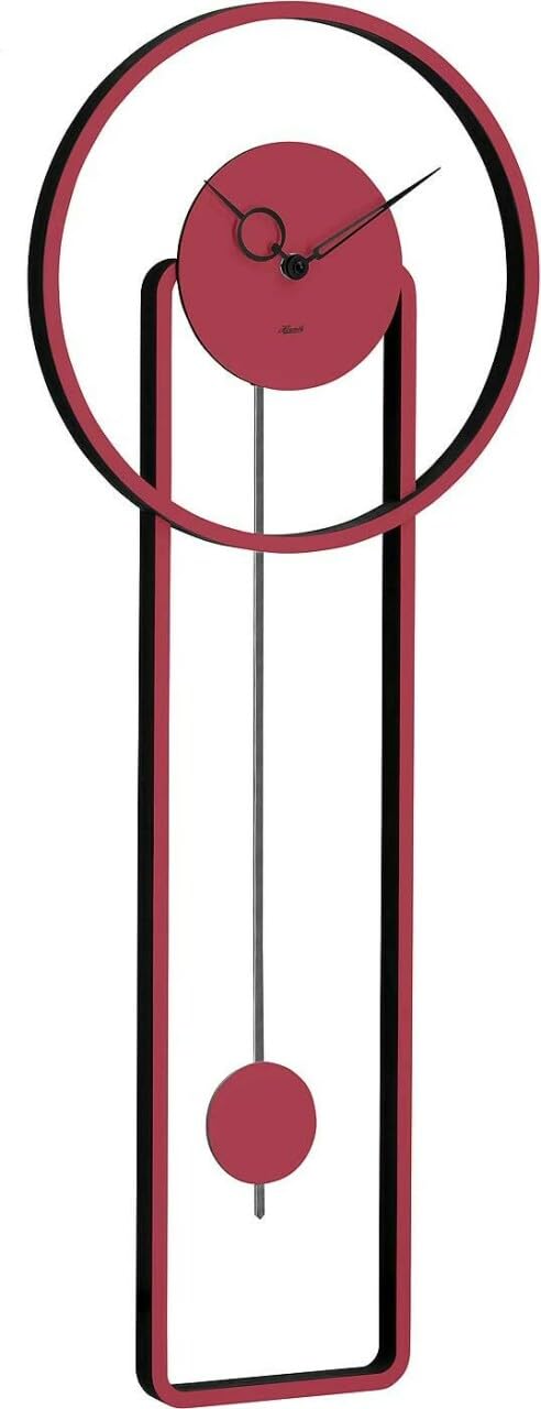 hermle-61024-002200-wanduhr-modern-wei-schwarz-68-cm-mit-pendel image 1