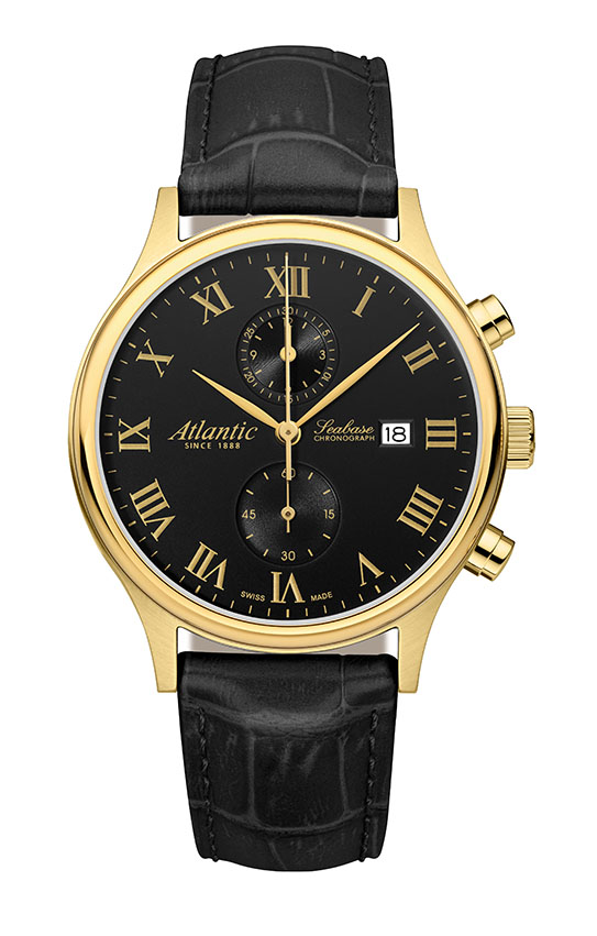 atlantic-watch-seabase-chronograph-nm-herren-chronograph-schwarz-pvd-leder image 1