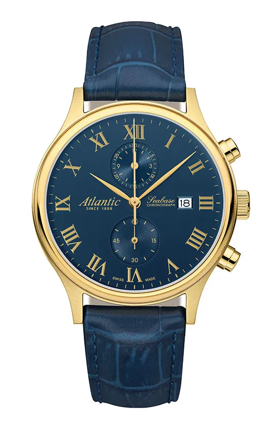 atlantic-watch-seabase-chronograph-herrenuhr-pvd-leder-blau-mit-r-mischen-ziffer image 1