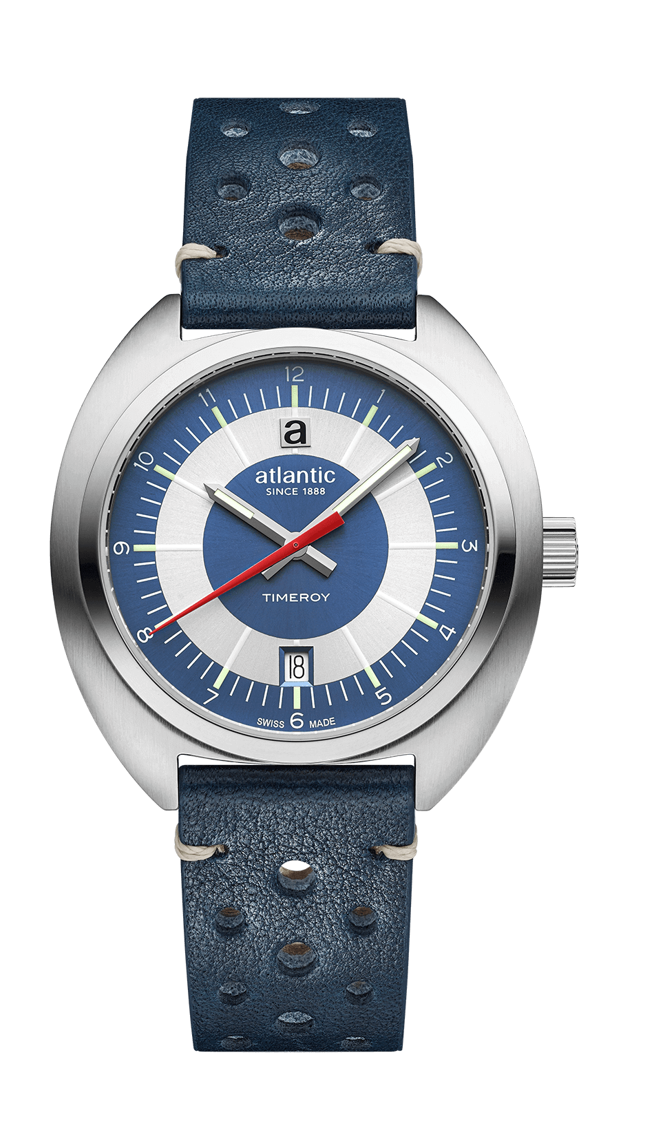 atlantic-watch-timeroy-herrenuhr-blau-leder image 1