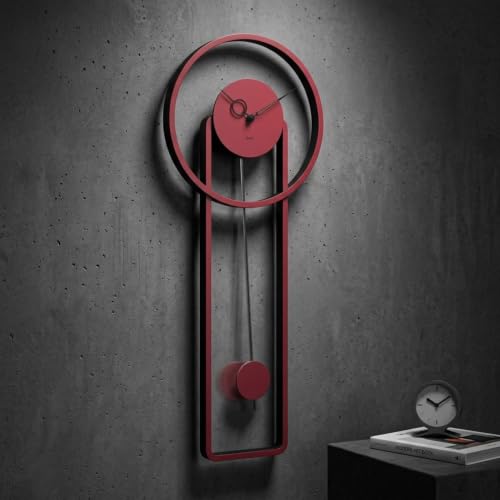 hermle-61024-002200-wanduhr-modern-wei-schwarz-68-cm-mit-pendel image 6