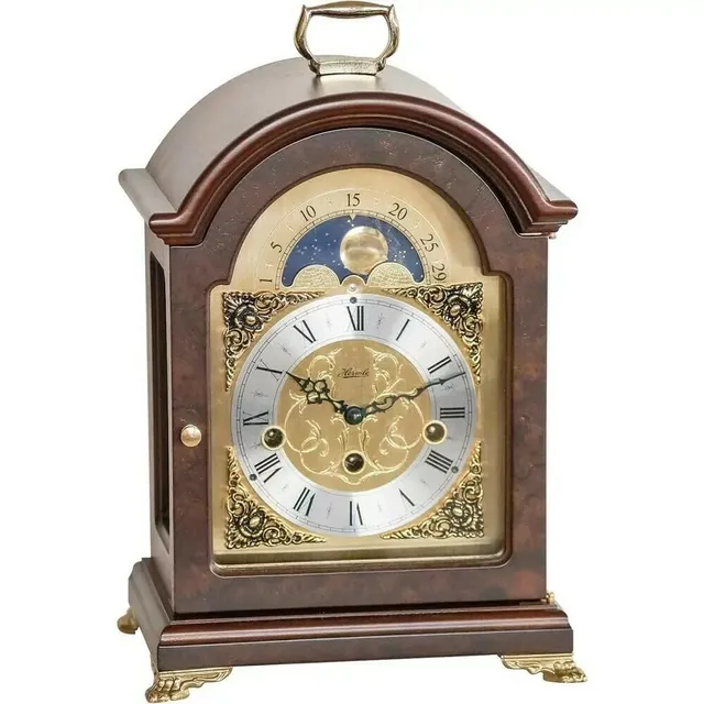 hermle-23054-030340-tischuhr-englische-stiluhr-nussbaum-mit-westminster-schlag image 1