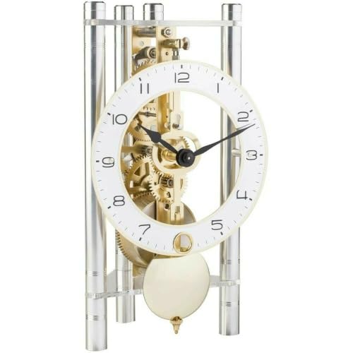 hermle-23024-x40721-dreieck-skelett-tischuhr-arabisch-druck-silber image 4