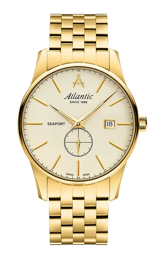 atlantic-watch-seaport-small-second-herrenuhr-gelbgold-pvd-saphir image 1