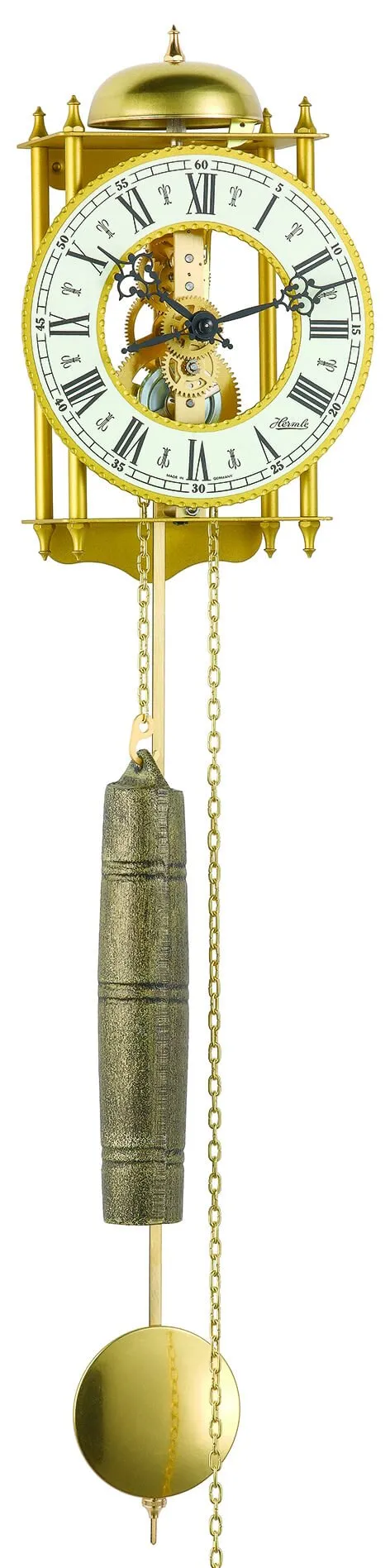 hermle-70332-000711-skelett-pendelwanduhr-gold image 1